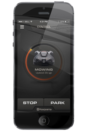 Mit der Connect App können Sie ihren Automower von Husqvarna mit dem Smartphone steuern