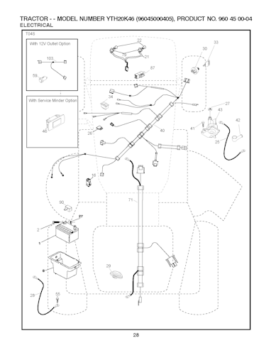 Husqvarna Gartentraktoren 96045000405 YTH20K46
