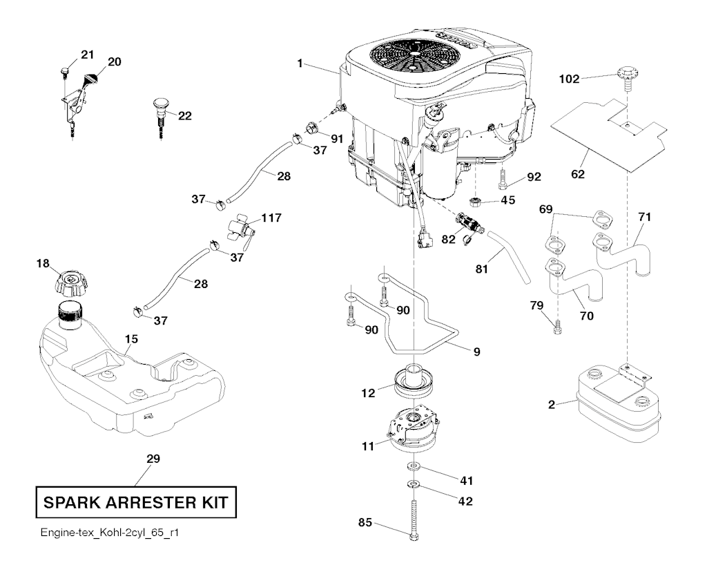 Explosionszeichnung Ersatzteile