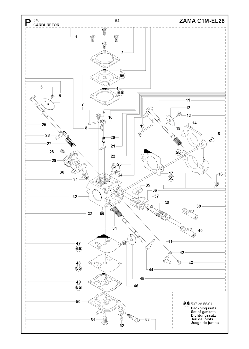 Explosionszeichnung Ersatzteile