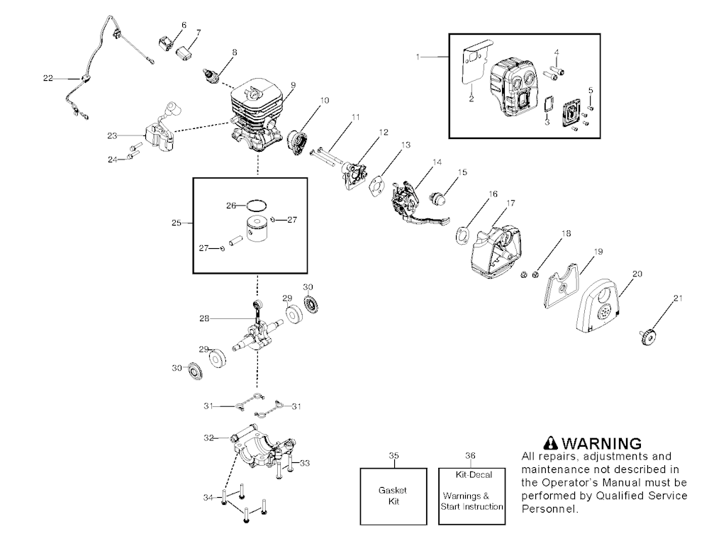 Explosionszeichnung Ersatzteile