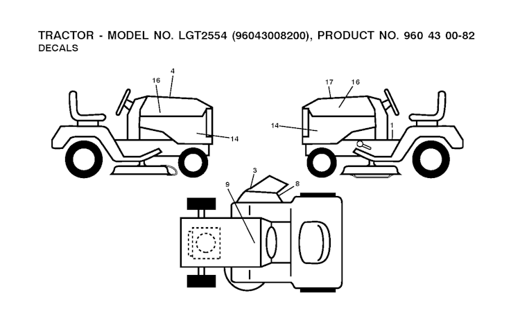 Husqvarna Gartentraktoren LGT2554, 96043008200, 2009-04