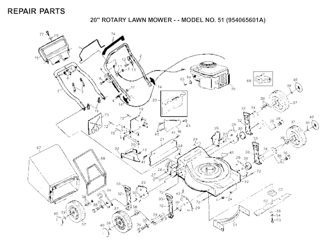 Husqvarna Rasenmäher gelegentliche Nutzung 56 DH, 954065901A, 1994-07