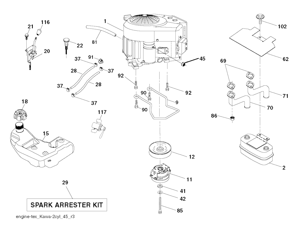 Explosionszeichnung Ersatzteile