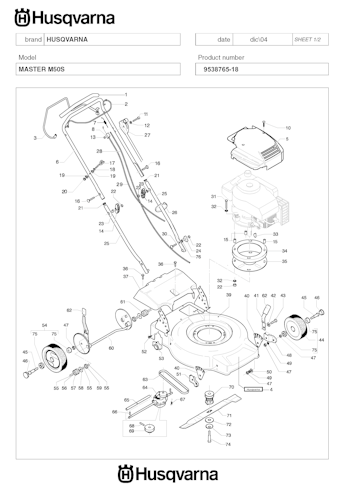 Husqvarna Rasenmäher gelegentliche Nutzung M50 S, 953876518, 2005-02