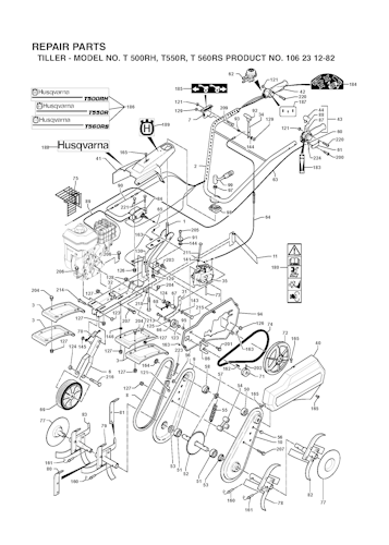 Husqvarna Motorhacken 966840601 T560RS Pneumatic
