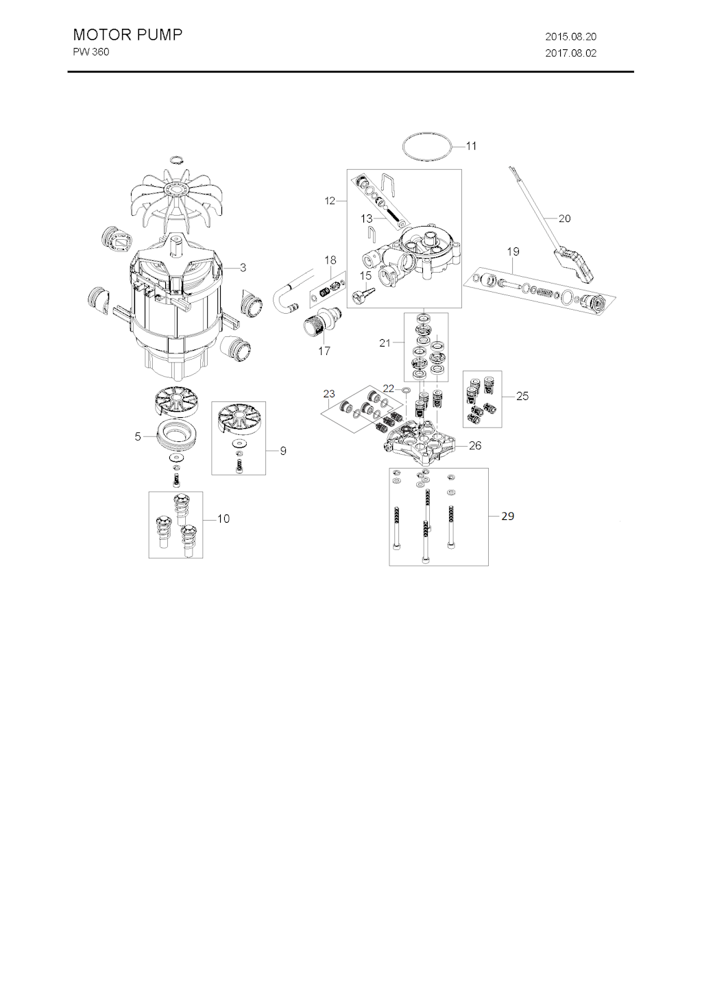 Explosionszeichnung Ersatzteile