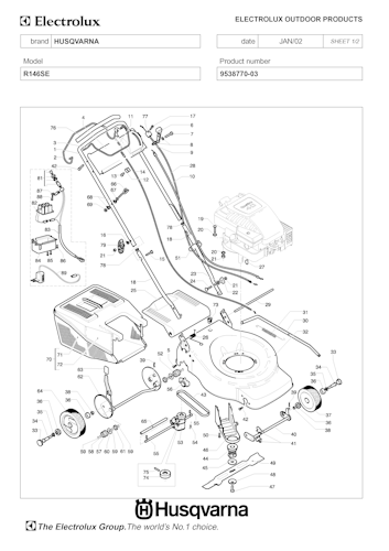 Husqvarna Rasenmäher gelegentliche Nutzung ROYAL146 SE, 953877003, 2002-02