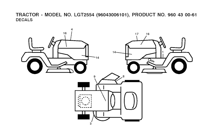 Husqvarna Gartentraktoren LGT2554, 96043006101, 2009-09