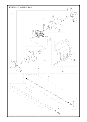 Husqvarna Zubehör und Werkzeuge 967294201 Hackvorsatz CA230