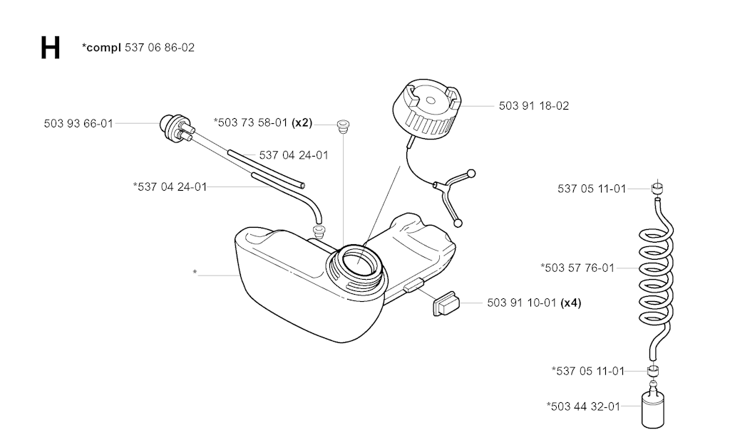 Explosionszeichnung Ersatzteile