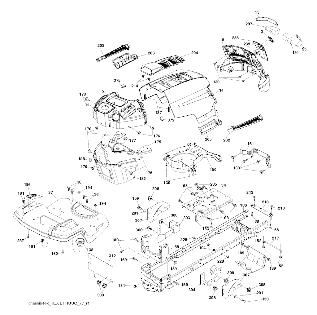 Explosionszeichnung Ersatzteile
