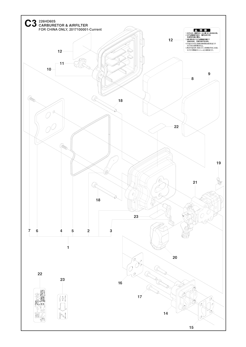 Explosionszeichnung Ersatzteile