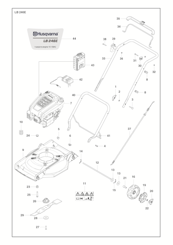 Husqvarna Rasenmäher gelegentliche Nutzung 970541001 LB 246E