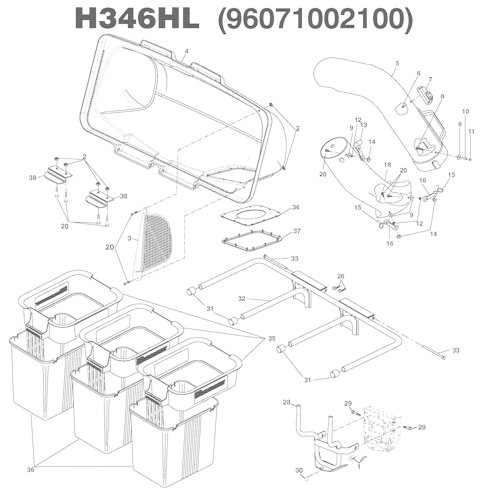 Husqvarna Zubehör für Aufsitzmäher 96071002100 Collector