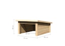 Karibu Rasenmähroboterhaus 2 Pultdach - B 73 x T 96 x 48 cm - 19 mm