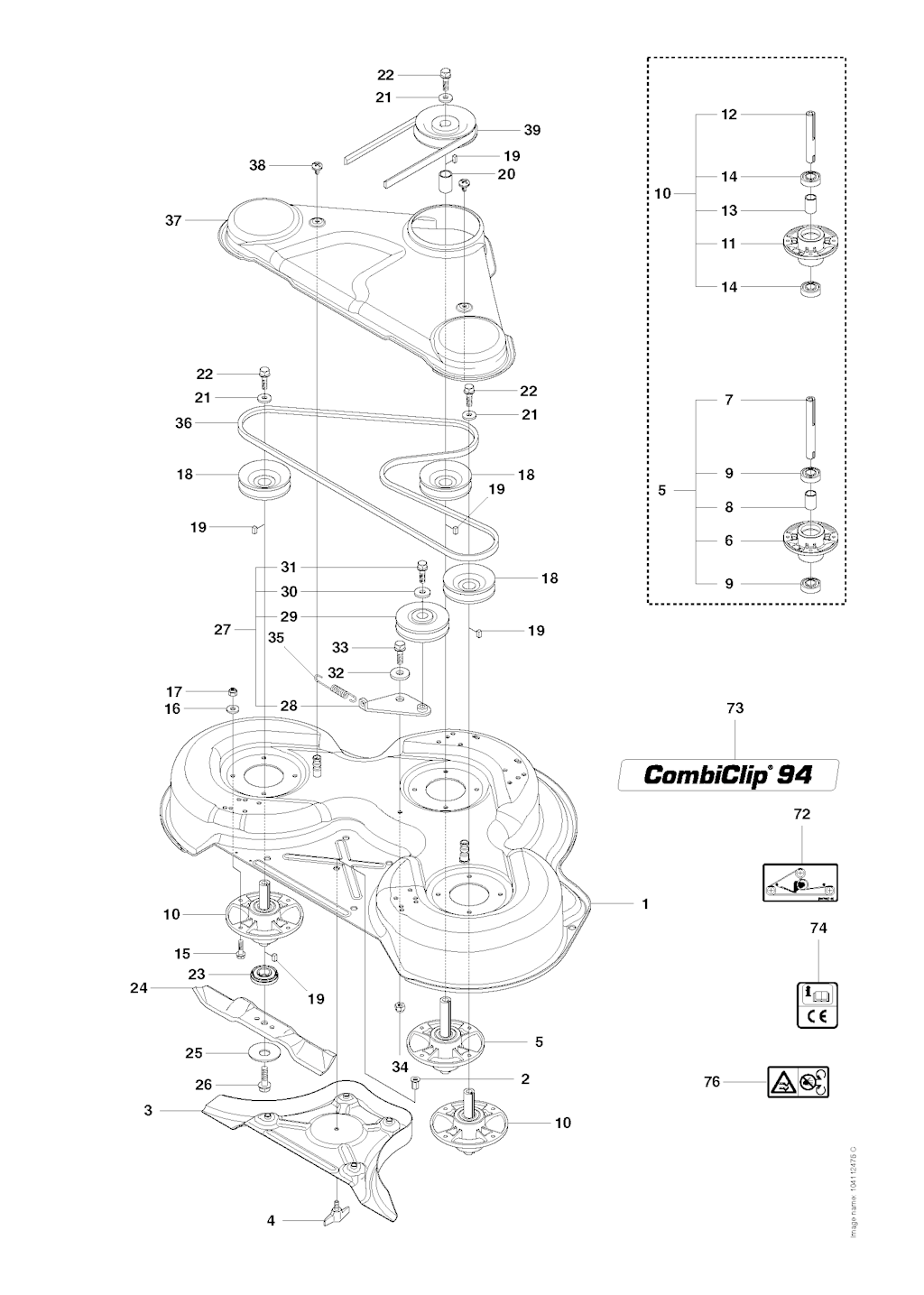 Explosionszeichnung Ersatzteile