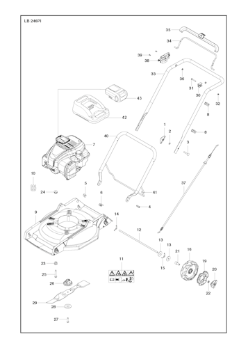 Husqvarna Rasenmäher gelegentliche Nutzung 967666101 LB 246PI