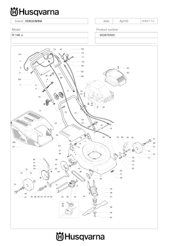 Husqvarna Rasenmäher gelegentliche Nutzung R146 S, 953876565, 2005-05