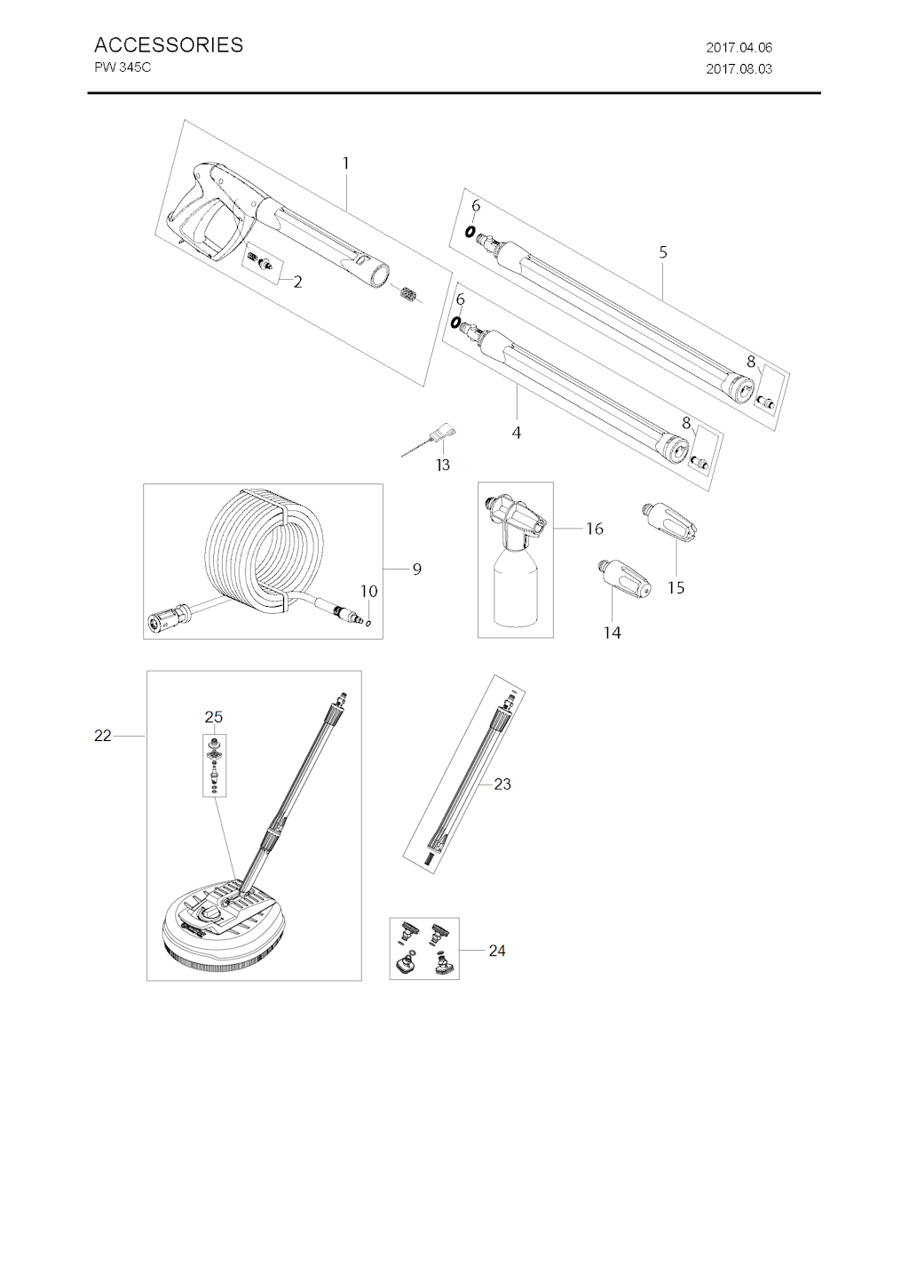 Explosionszeichnung Ersatzteile