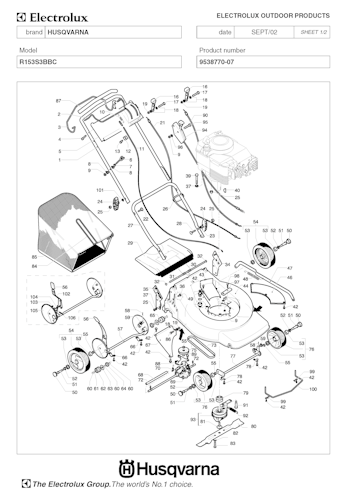 Husqvarna Rasenmäher gelegentliche Nutzung ROYAL153S3BBC, 953877007, 2002-10