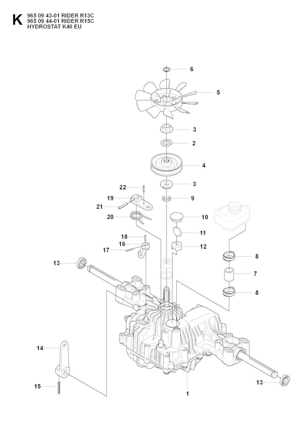 Explosionszeichnung Ersatzteile