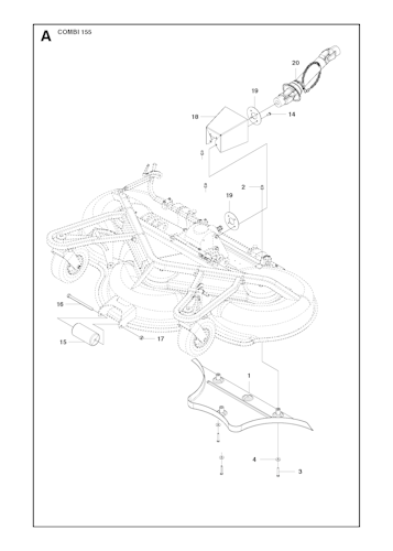 Husqvarna Rider CUTTING DECK C155, 967009701, 2012