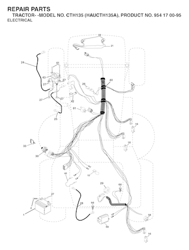Husqvarna Gartentraktoren CTH135, HAUCTH135A, 954170095, 2003-01