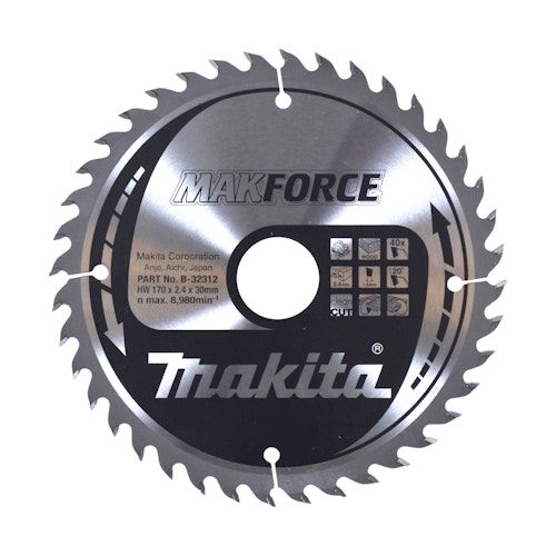 Makita MAKFORCE Sägeb. 170x30x40Z B-32312