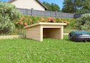 Karibu Rasenmähroboterhaus 2 Pultdach - B 73 x T 96 x 48 cm - 19 mm