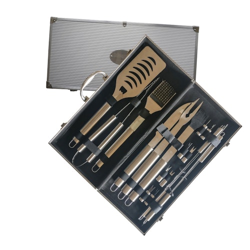 Masport BBQ-Set Deluxe (im Koffer) 18-teilig, rostfrei