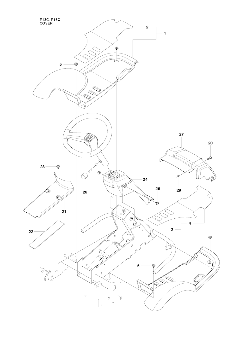Explosionszeichnung Ersatzteile