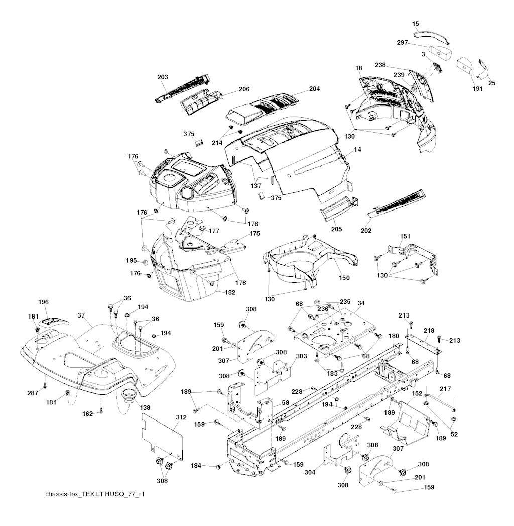 Explosionszeichnung Ersatzteile