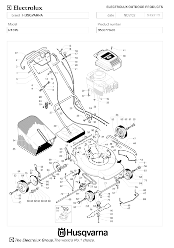Husqvarna Rasenmäher gelegentliche Nutzung ROYAL153S, 953877005, 2003-01