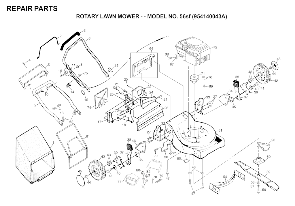 Explosionszeichnung Ersatzteile