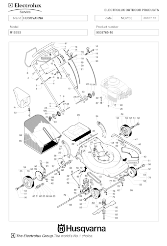 Husqvarna Rasenmäher gelegentliche Nutzung R153S3, 953876510, 2004-03