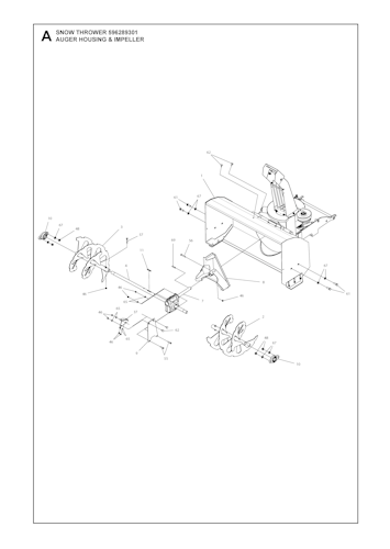 Husqvarna Zubehör für Aufsitzmäher 596289301 Schneefräse (Rider 400er Serie)