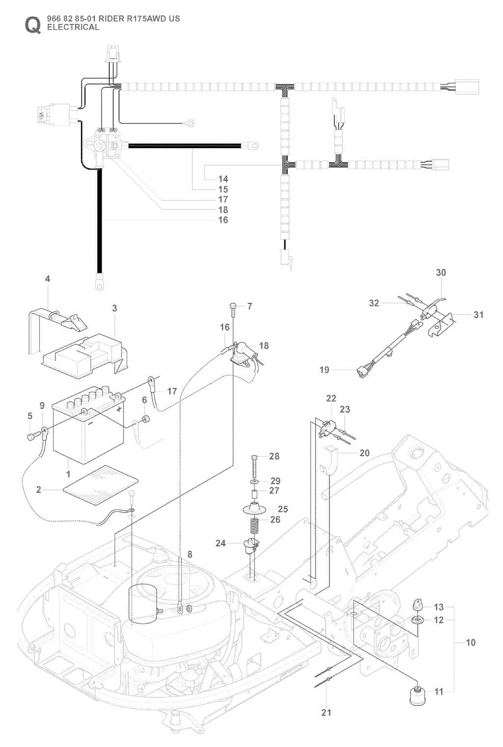 Explosionszeichnung Ersatzteile