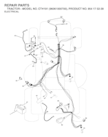 Husqvarna Gartentraktoren CTH191, 96061000700, 954170239, 2005-01