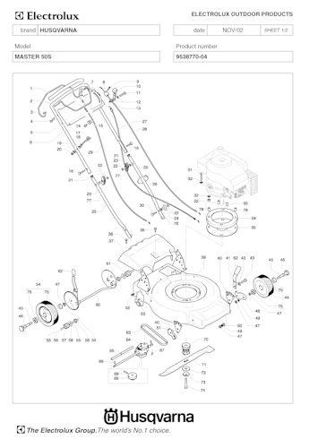 Husqvarna Rasenmäher gelegentliche Nutzung MASTER 50S, 953877004, 2003-01