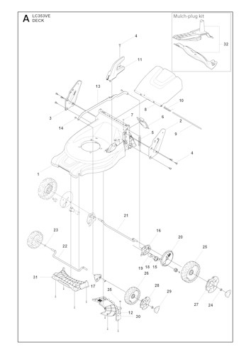 Husqvarna Rasenmäher gelegentliche Nutzung 970541701 LC 353VE