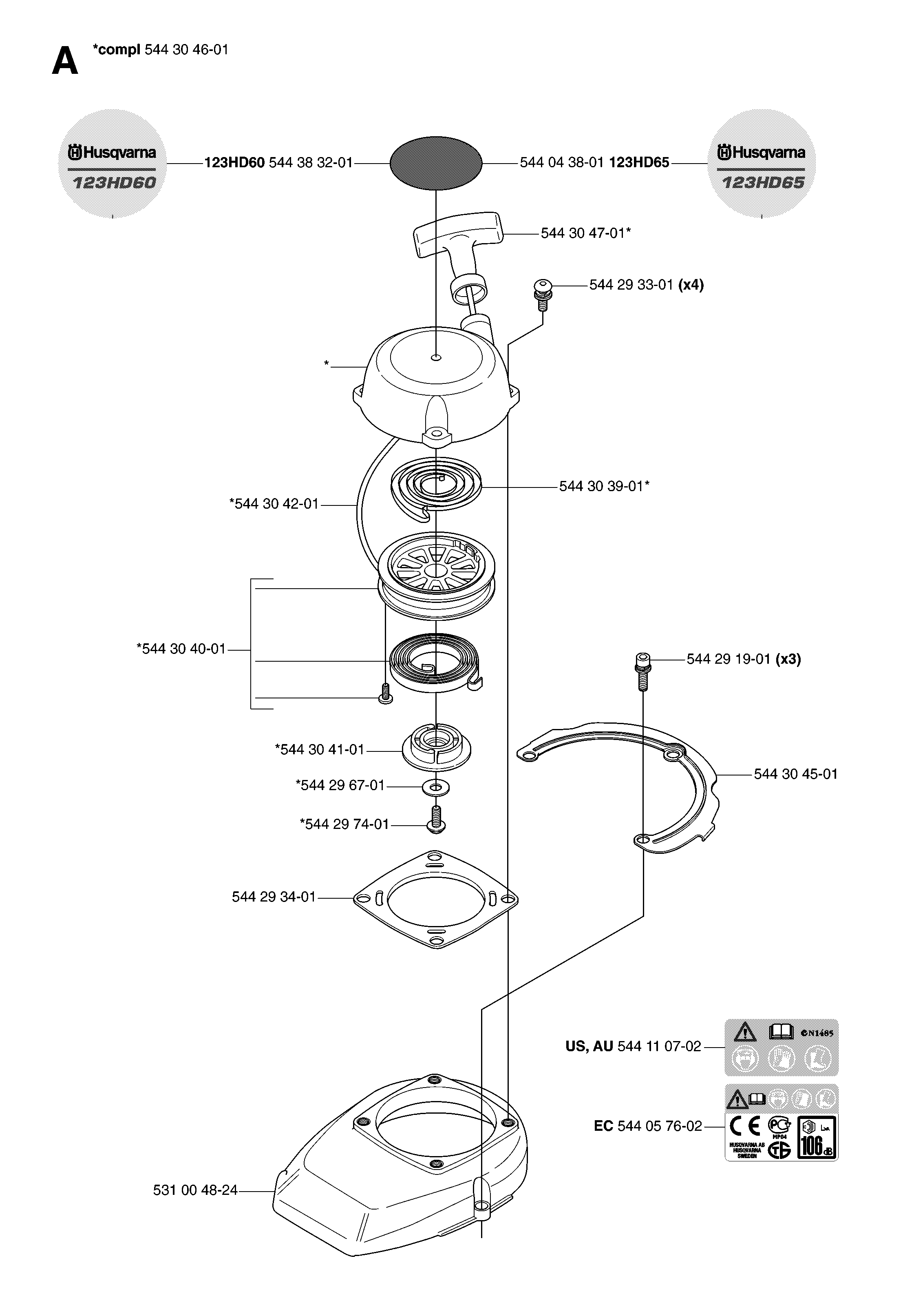 Husqvarna Heckenscheren/Stabheckenscheren 20070500001 123HD60