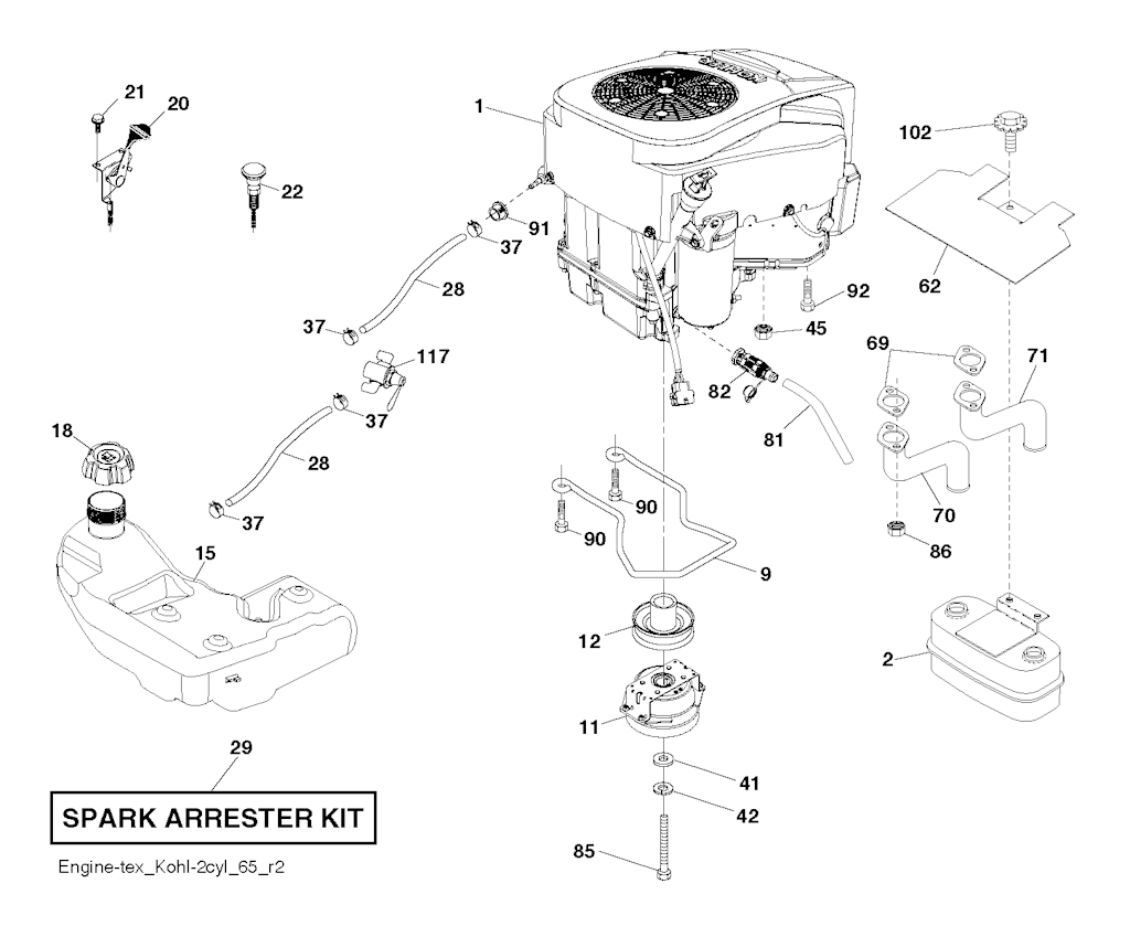 Explosionszeichnung Ersatzteile