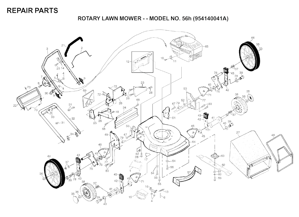 Explosionszeichnung Ersatzteile