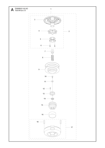 Husqvarna Zubehör und Werkzeuge 578447001 Trimmerkopf T55X