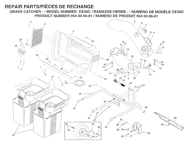 Husqvarna Zubehör für Aufsitzmäher CE36C, 954040601, 1998-09