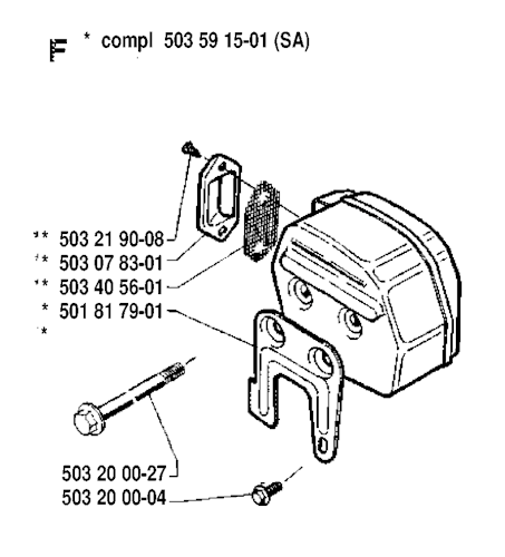 Husqvarna Kettensägen 281, 19911400001-19933600000