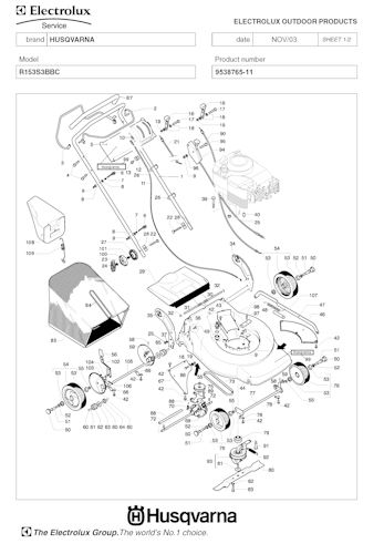Husqvarna Rasenmäher gelegentliche Nutzung R153S3BBC, 953876511, 2004-01