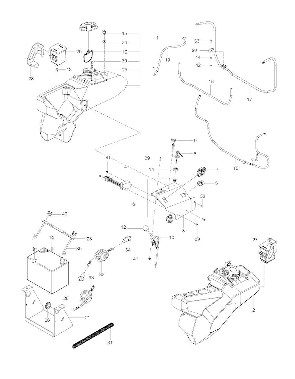 Explosionszeichnung Ersatzteile
