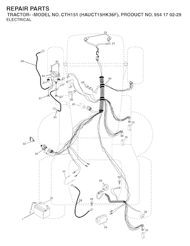 Husqvarna Gartentraktoren CTH151, HAUCT15HK36F, 954170229, 2005-04